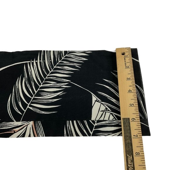 Volcom Dress Pants Womens Sz 5 Black Palm Tropical Straight Leg Mid Rise $75 Nwt - Picture 11 of 11